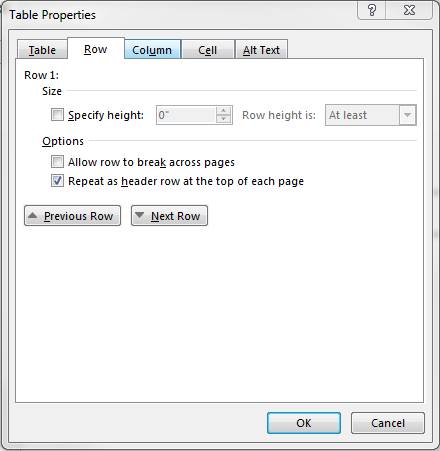 'Repeat as header row at the top of each page' should be checked under Table Properties.