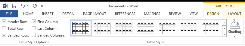 In the design tab for tables, make sure 'Header Row' and 'First Column' are checked.